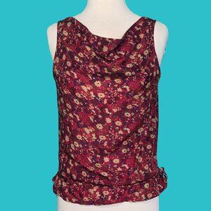 Old Navy Collection Floral Slick Sleeveless Blouse Size M Preowned